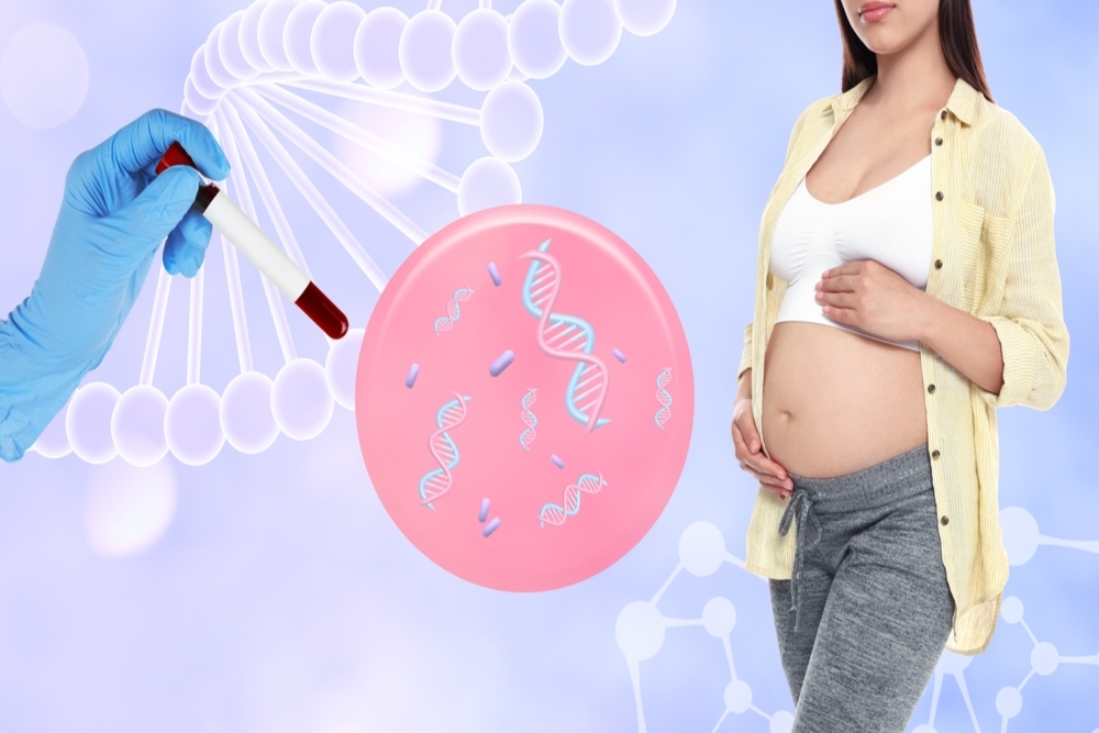 Noninvasive,Prenatal,Testing,(nipt).,Illustrations,Of,Dna,Structure,Between,Photos Cristina Dalpiaz Nipt